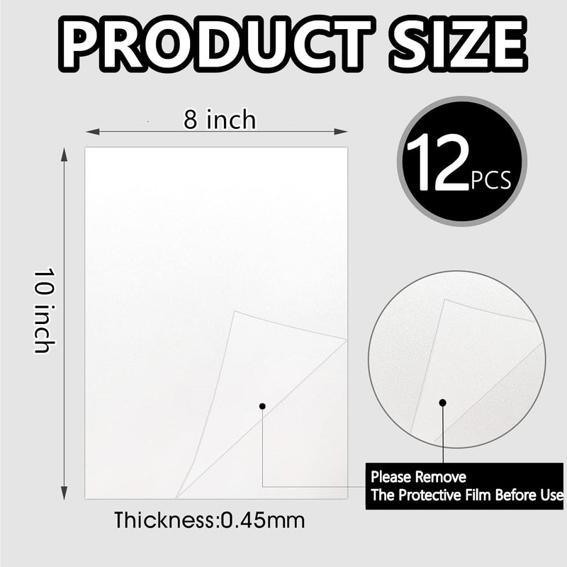 Gootd 12pcs Sublimation Metal Photo Blanks 8x10 Inch - Make Your Permanent Photo Posters Signs, Sublimation Aluminum Blank for Crafters Small Businesses DIY Enthusiasts (Thickness 0.45mm) - Image 2